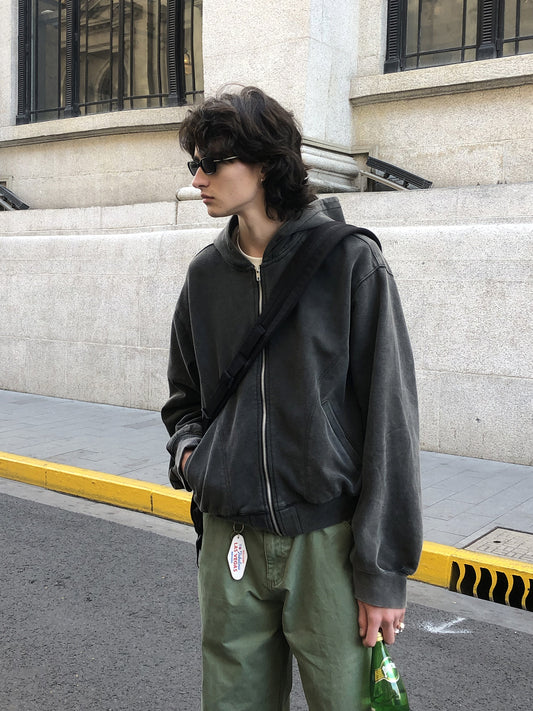 Vintage Washed Zip Hoodie