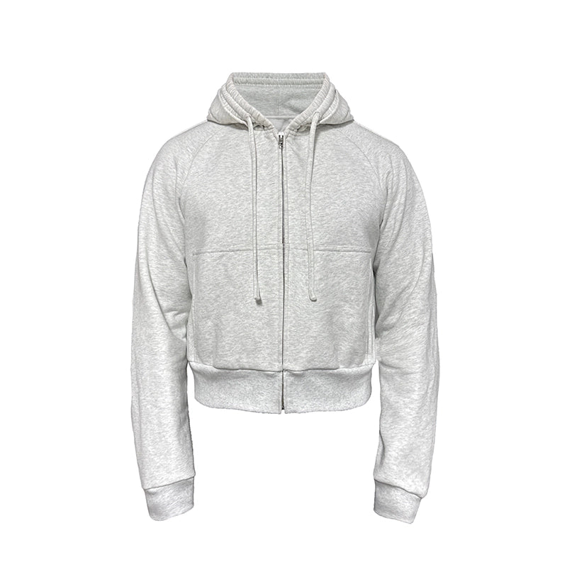 Cotton Flower Bud Drawstring Hoodie