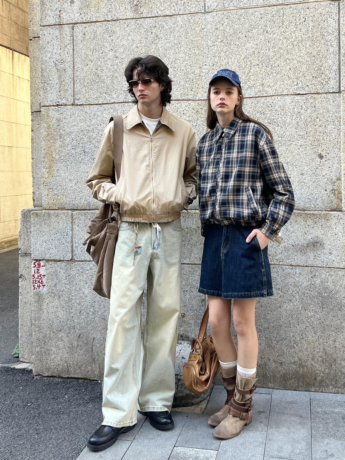 Reversible Vintage Check Harrington Jacket