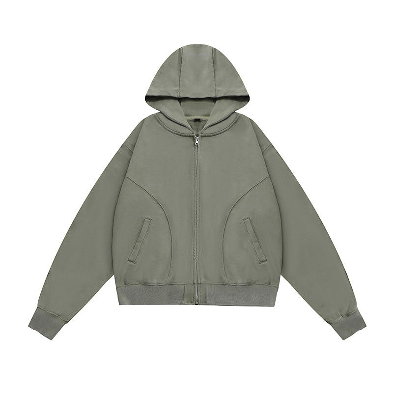 Vintage Washed Zip Hoodie