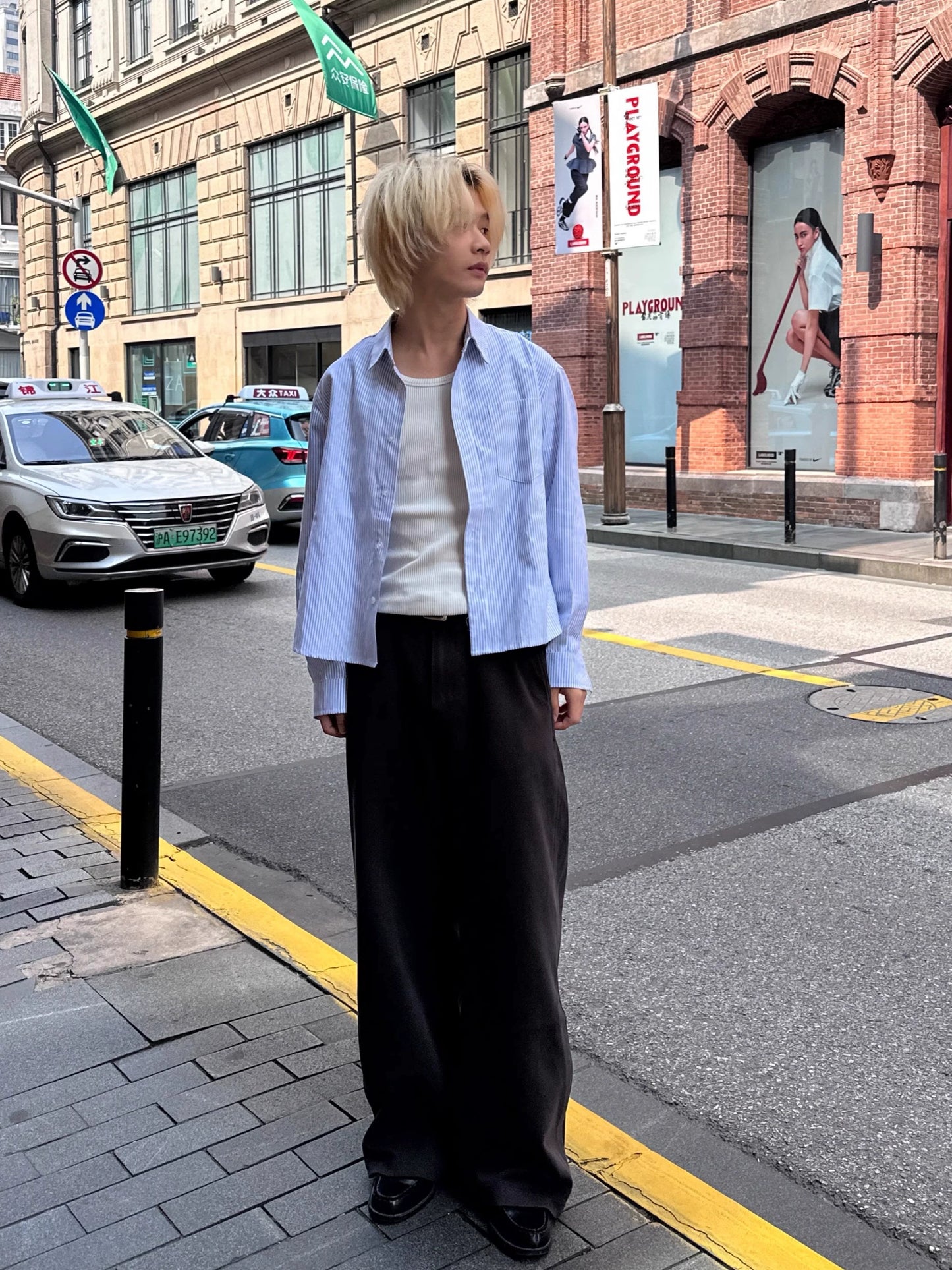 Premium Box Fit Striped Shirt