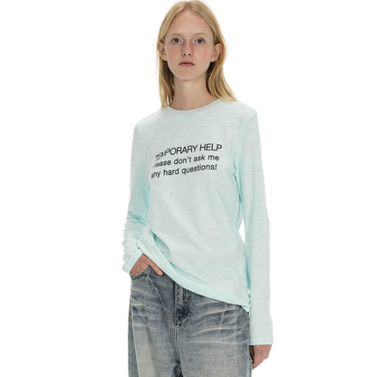 Slub Cotton Printed Long Sleeve Tee