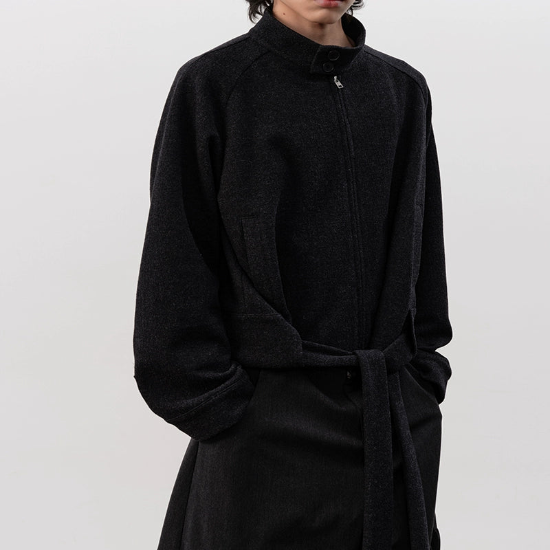 Laced Raglan Harrington Jacket