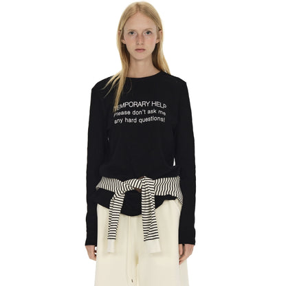 Slub Cotton Printed Long Sleeve Tee