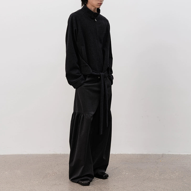 Laced Raglan Harrington Jacket