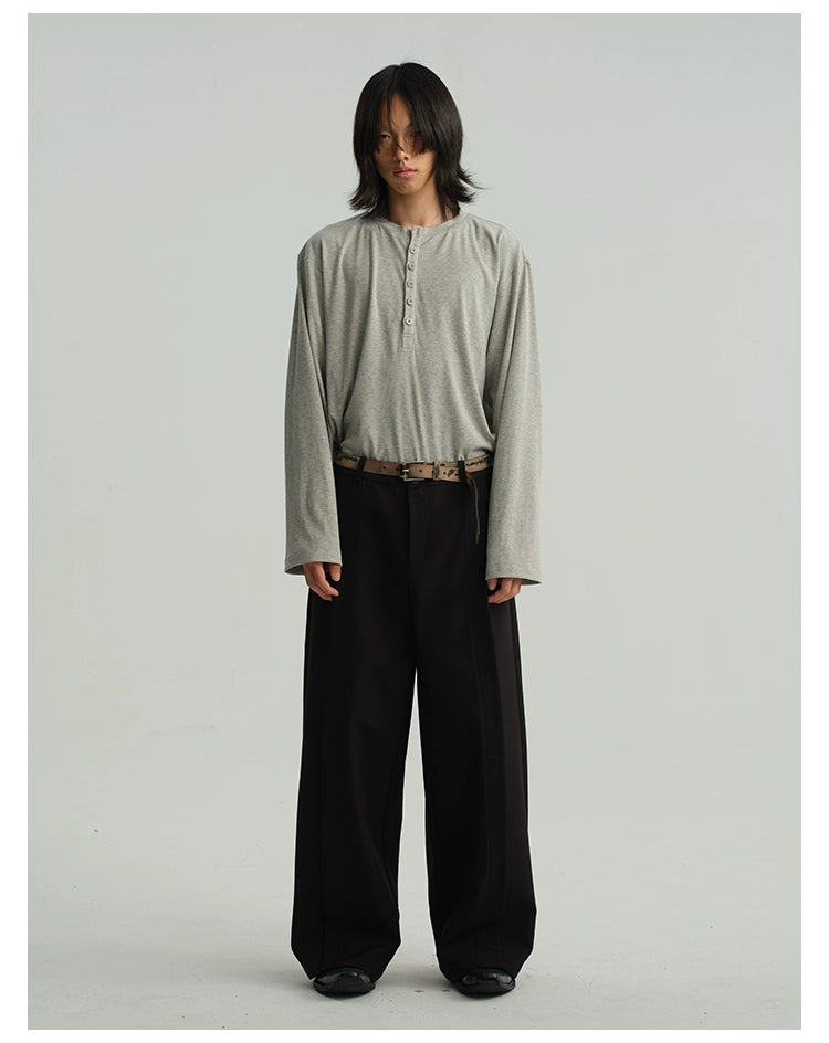 LOOSE LEAF Relaxed Trousers with UNION Buttons