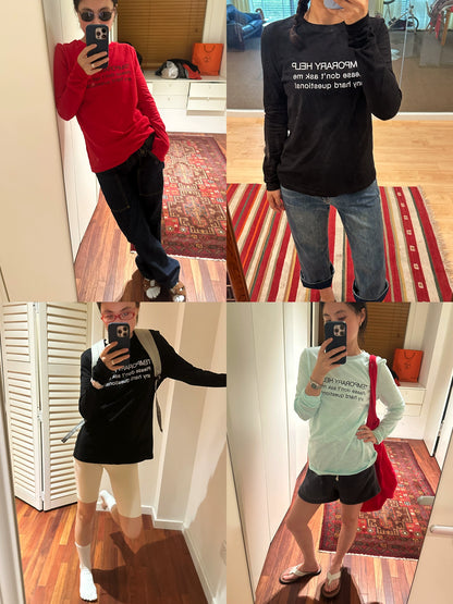 Slub Cotton Printed Long Sleeve Tee