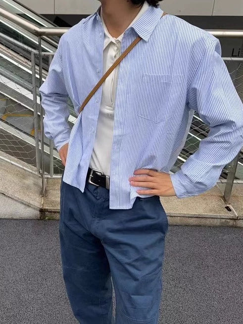 Premium Box Fit Striped Shirt