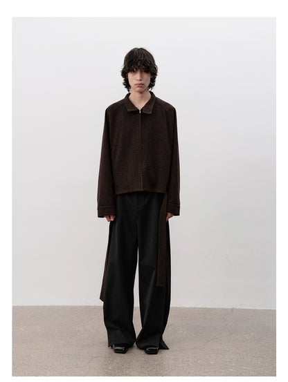 Laced Raglan Harrington Jacket