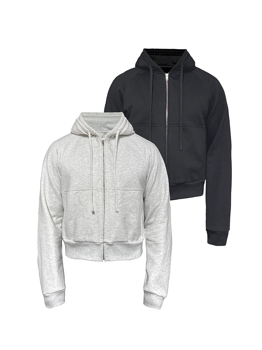 Cotton Flower Bud Drawstring Hoodie