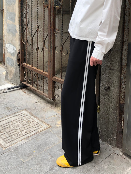 Side-Stripe Straight Sweatpants
