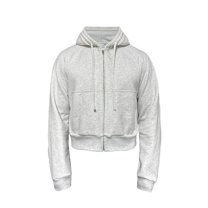 Cotton Flower Bud Drawstring Hoodie