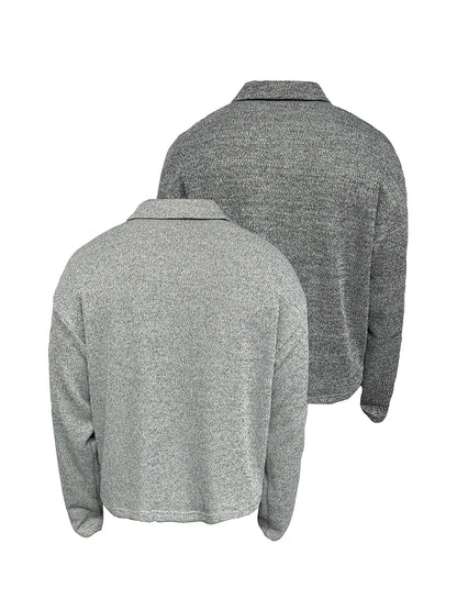 WHEAT SLEEVE Textured V-Neck Sweater