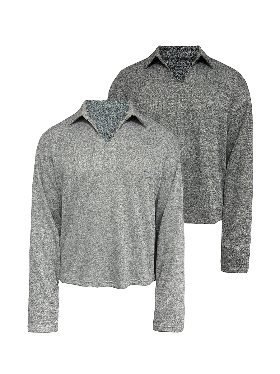 WHEAT SLEEVE Textured V-Neck Sweater