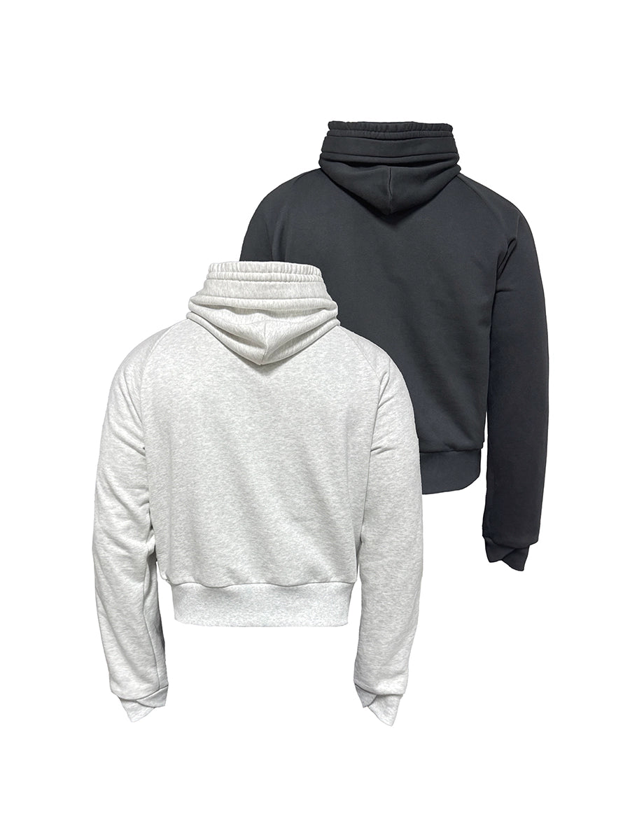 Cotton Flower Bud Drawstring Hoodie