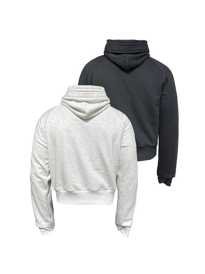 Cotton Flower Bud Drawstring Hoodie