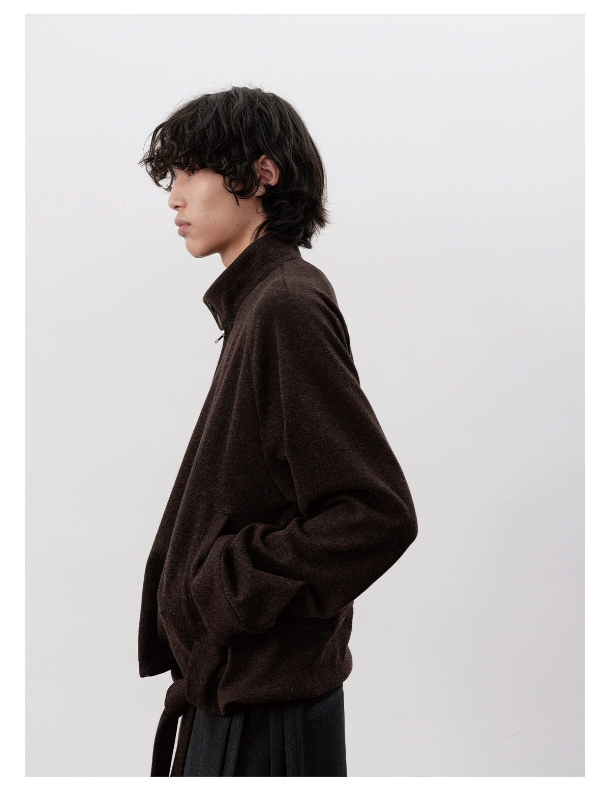 Laced Raglan Harrington Jacket