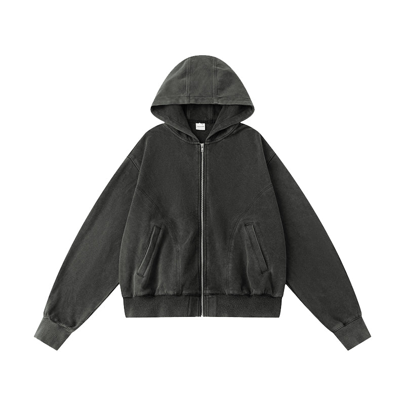 Vintage Washed Zip Hoodie