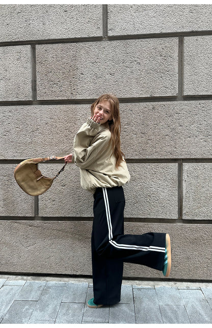 Side-Stripe Straight Sweatpants