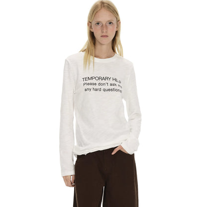 Slub Cotton Printed Long Sleeve Tee