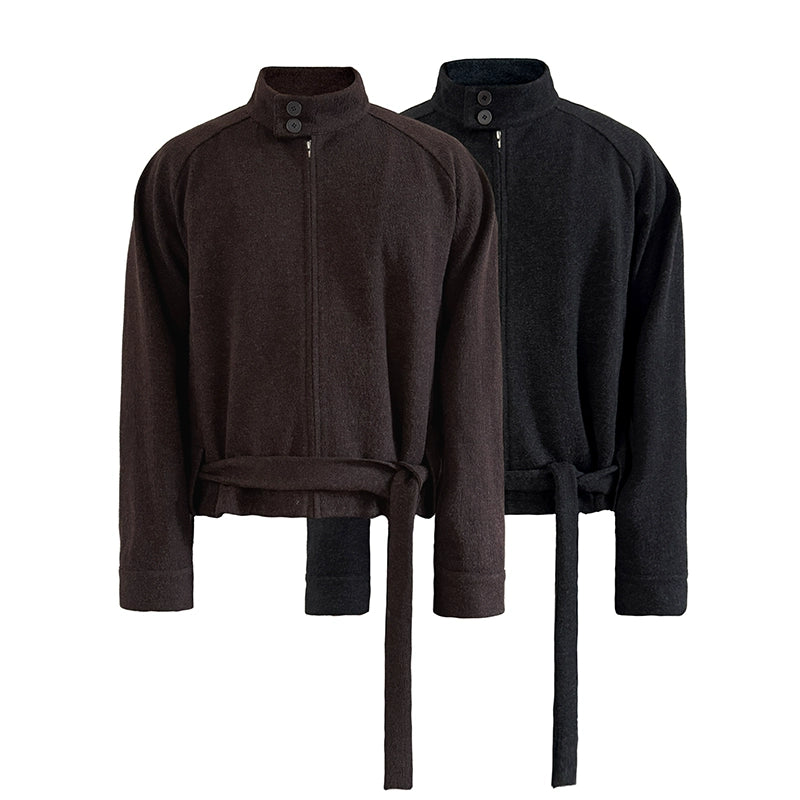 Laced Raglan Harrington Jacket